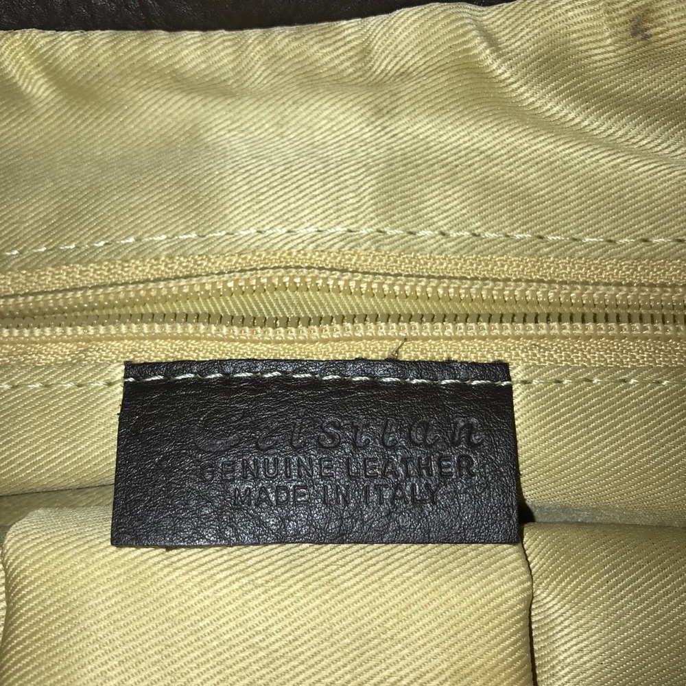 Studded Black Leather Shoulder Bag - Picture 5 of 8